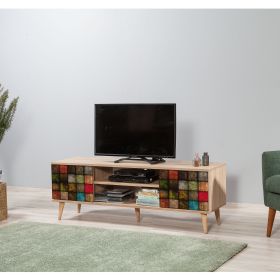 ZANGARI TV stolek na nožičkách, dub Sonoma