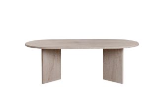 Sable oválný konferenční stolek, traventine