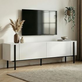 NEXUS TV stolek na nožičkách, bílá/černá
