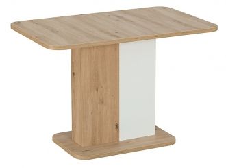 Jídelní stůl rozkládací NEXT 110x68 dub artisan/bílá mat