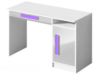 Pracovní stůl GULLIWER 9 bílá lesk/fialová