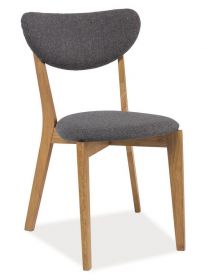 Jídelní čalouněná židle ANDRE šedá/dub