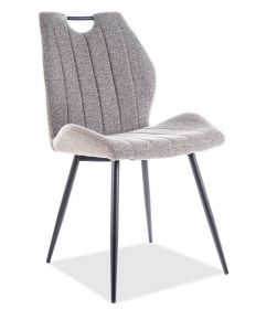 Jídelní čalouněná židle CORA šedá/černá