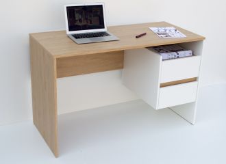 Pracovní stůl OMENA 2S, barva sonoma/bílá