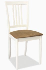 Jídelní dřevěná židle CD-63 bílá/béžová