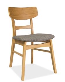 Jídelní čalouněná židle CD-61 šedá/dub