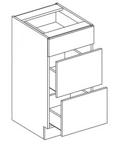 D40/S3 dolní skříňka se zásuvkami PAULA šedá/mocca