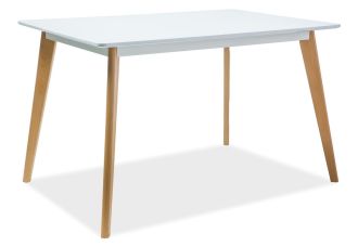 Jídelní stůl DECLAN I 120x80 bílá/buk