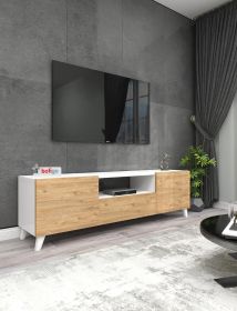 Televizní stolek AMANDA barva bílá/borovice