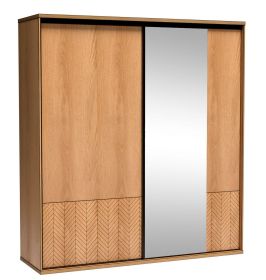 Šatní skříň se zrcadlem KERBIS dub karamel Šatní skříň se zrcadlem KERBIS dub karamel