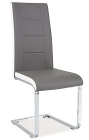 Jídelní čalouněná židle H-629 šedá/bílé boky