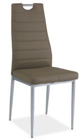 Jídelní čalouněná židle H-260 tmavě béžová/chrom