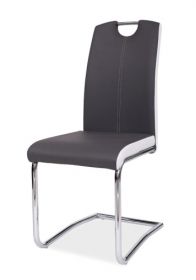 Jídelní čalouněná židle H-341 šedá/bílé boky