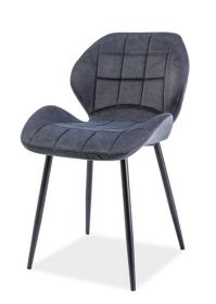 Jídelní čalouněná židle HULK grafit/černá