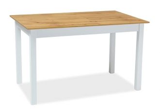 Jídelní stůl rozkládací HORACY 125x75 dub wotan/bílá mat