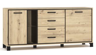 Komoda 2D4S BUCKET dub artisan/wenge