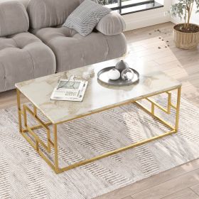TORMA designový konferenční stolek 12, barva mramor/zlatý