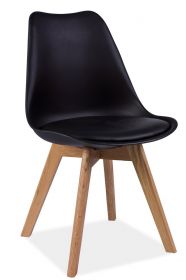 Jídelní židle KRIS černá/dub
