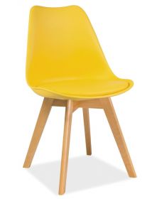 Jídelní židle KRIS žlutá/buk