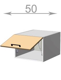horní nástavba š.50, v.36, Kaiser M5036, bílá/ledově šedý lesk