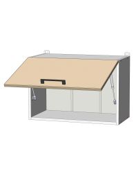 horní skříňka nad digestoř š.60, v.40, Modena W6040, grafit/bílý mat