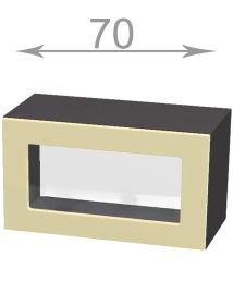 horní výklopná vitrína š.70, v.36, Modena W7036G, bílá/artwood