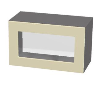 horní výklopná vitrína š.70, v.36, Modena W7036G, grafit/jasan