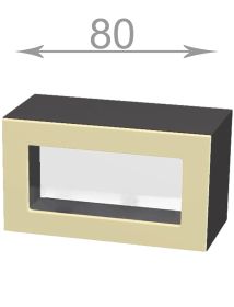 horní výklopná vitrína š.80, v.36, Modena W8036G, bílá/antracit