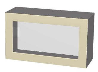horní vysoká výklopná vitrína š.50, v.46, Modena W5046G, grafit/šedá činčila