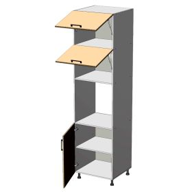 dolní vysoká potravinová skříň na vestavnou troubu š.60, v.234, Modena HL602342, bílá/artwood