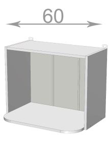 horní vysoký regál na mikrovlnku š.60, v.46, WM6046, bílý
