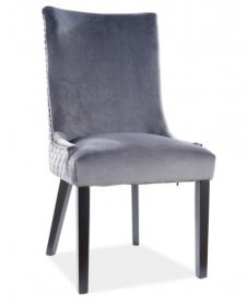 Jídelní čalouněná židle IVONA VELVET šedá/černá