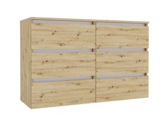 IDEA šuplíková komoda 1200, Oak Artisan / Nimfea alba