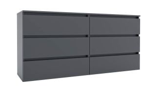 IDEA šuplíková komoda 1600, Grafite grey / Grafite grey