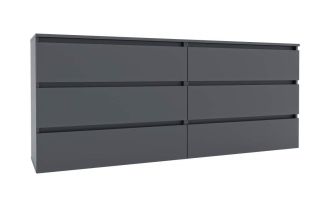 IDEA šuplíková komoda 1800, Grafite grey / Grafite grey