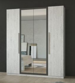 AGADIR šatní skříň 4D, antracit/light artwood