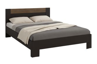 AGADIR manželská postel 160, antracit/dub grunge colonial