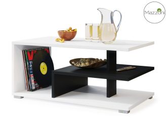 Konferenční stolek LINK 90x50 cm bílá/černá