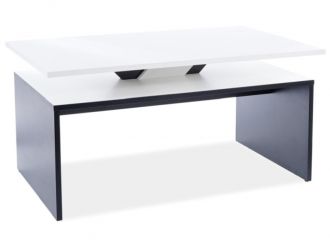 Konferenční stolek VALO bílá mat/černá mat