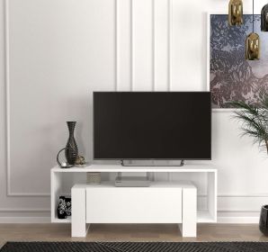 SORITO úzký TV stolek, bílá