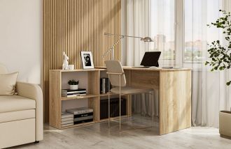 Pracovní stůl rohový CORONIL dub sonoma