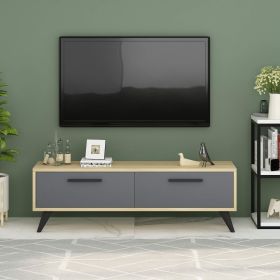 DALTON TV stolek na nožičkách, antracit / dub