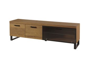 PRATTO televizní stolek, dub rustikal/černá