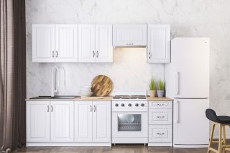 DELSON kuchyňská sestava 240, bílé dřevo