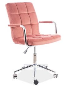 Kancelářská židle Q-022 VELVET starorůžová