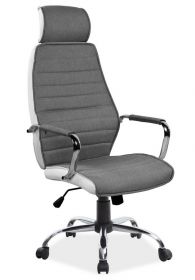 Kancelářská židle Q-035 šedá/bílá