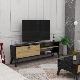 TRIKOMO TV stolek na nožičkách, dub / černá