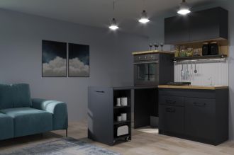 SENSE kuchyňská linka 160, Antracit / Artisan