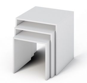 Sestava konferenčních/odkládacích stolků SIMPLE bílá