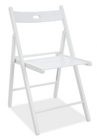 Dřevěná skládací židle SMART II bílá